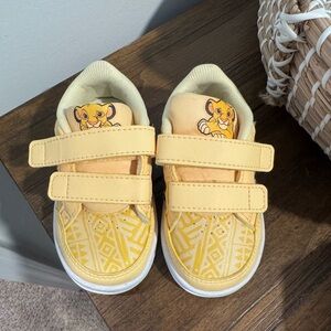 adidas Yellow Kids Sneakers with Simba Design